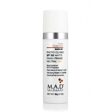 Photo Guard SPF 50 Matte Finish Primer-Neutral | Матирующий крем-праймер с защитой SPF 50 Neutral, 30г - MAD Skincare