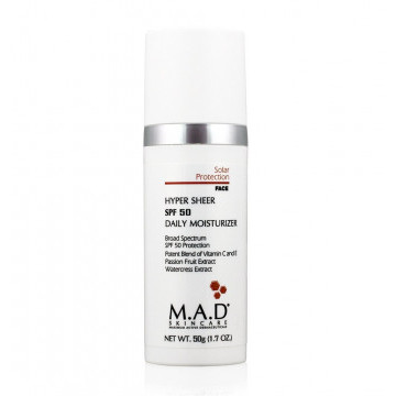 Hyper Sheer SPF 50 Daily Moisturizer | Увлажняющий крем-основа под макияж с защитой SPF 50, 50г - MAD Skincare